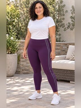 Fabletics Purple High-Waist Performance Leggings -Size XL